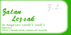 zalan lezsak business card